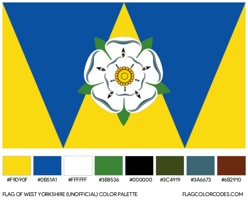 West Yorkshire (Unofficial) Flag Color Palette