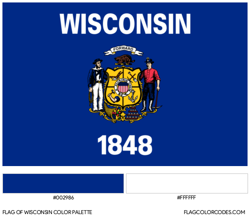 Wisconsin Flag Color Palette