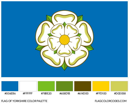 Yorkshire Flag Color Palette