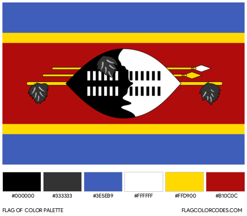 Swaziland (Eswatini) Flag Color Palette