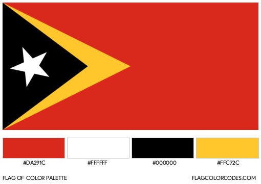 Timor-Leste Flag Color Palette