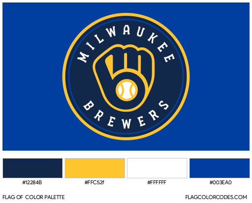 Milwaukee Brewers Flag Color Palette