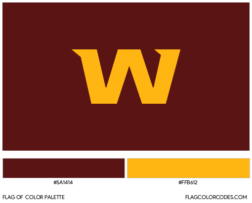 Washington Football Team Flag Color Palette