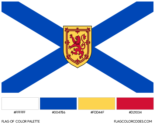 Nova Scotia Flag Color Palette