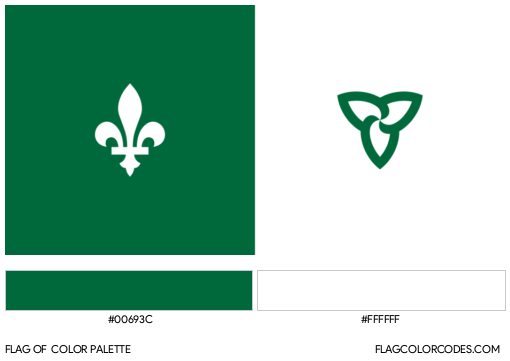 Franco-Ontarians Flag Color Palette