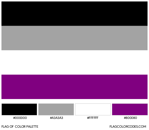 Asexual Flag Color Palette
