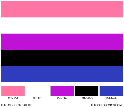 Genderfluid Flag Color Palette
