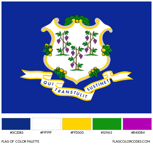 Connecticut Flag Color Palette