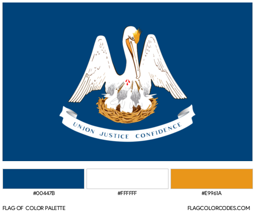 Louisiana Flag Color Palette