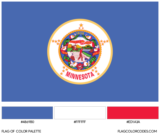 Minnesota Flag Color Palette