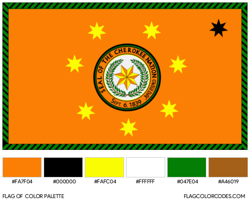 Cherokee Flag Color Palette