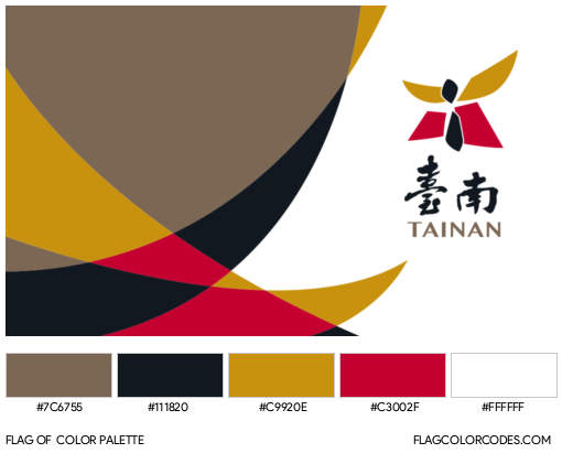 Tainan Flag Color Palette