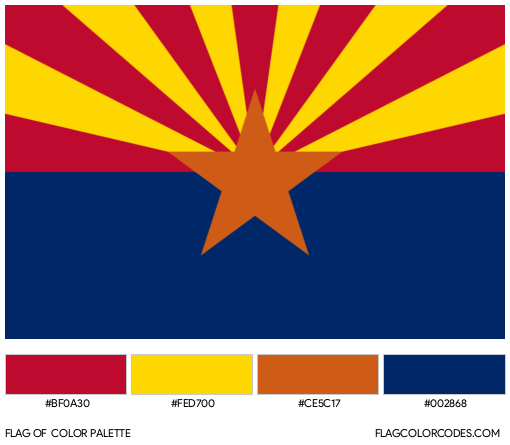 Arizona Flag Color Palette