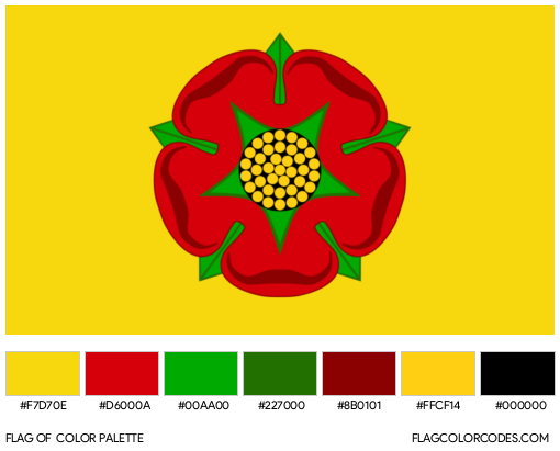 Lancashire Flag Color Palette
