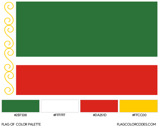 Chechen Republic Flag Color Palette