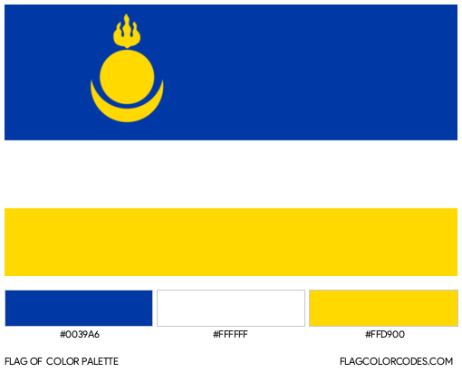 Republic of Buryatia Flag Color Palette