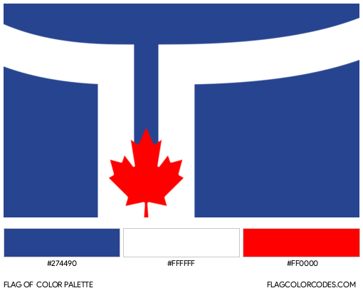 Toronto Flag Color Palette