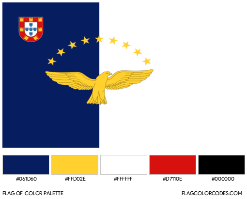 Azores Flag Color Palette