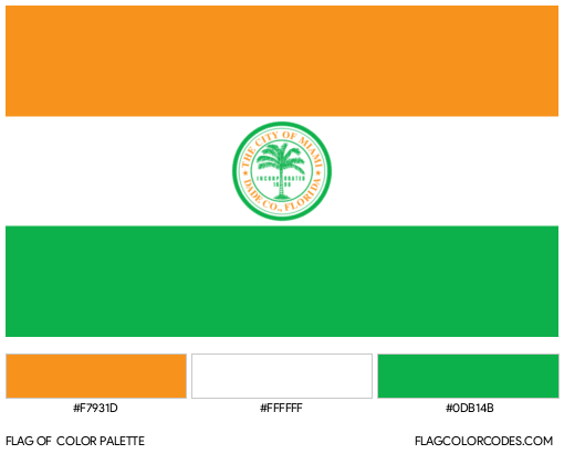 Miami Flag Color Palette