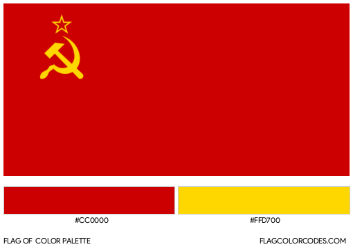 Soviet Union Flag Color Palette