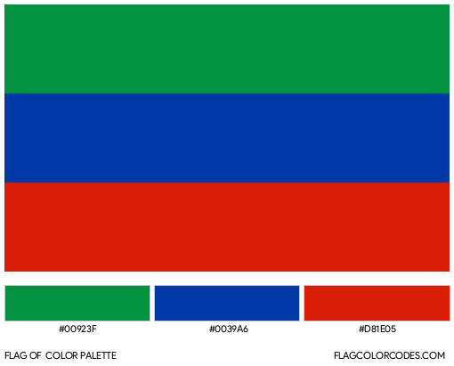 Republic of Dagestan Flag Color Palette
