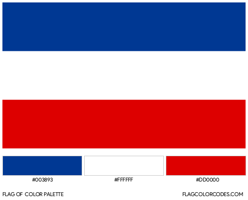 Kingdom of Yugoslavia Flag Color Palette