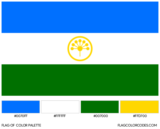 Republic of Bashkortostan Flag Color Palette
