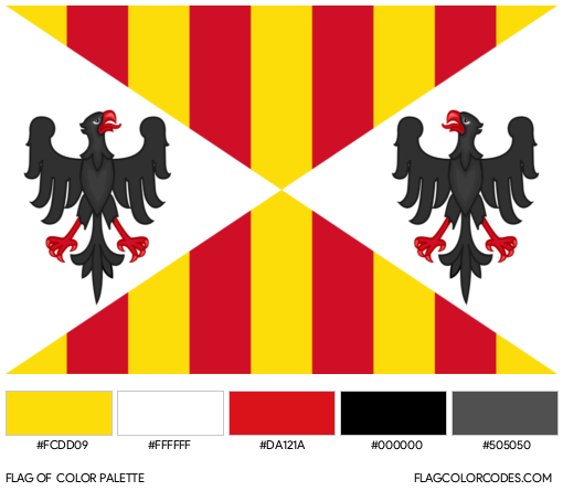 Kingdom of Sicily Flag Color Palette