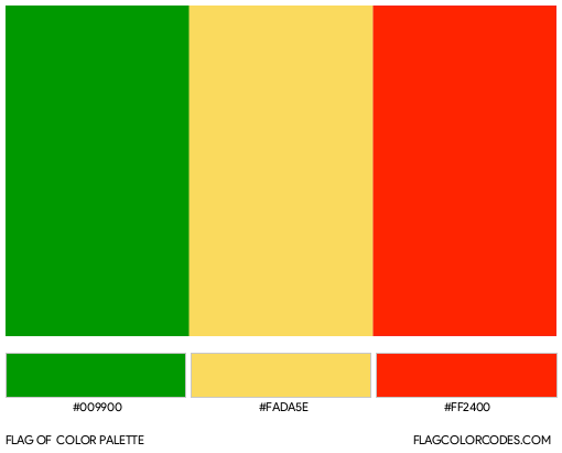 Malay Flag Color Palette