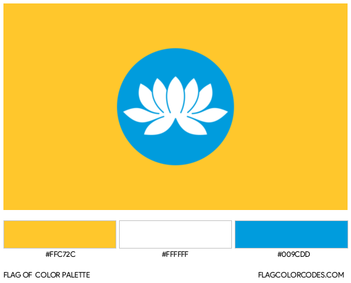 Kalmykia Flag Color Palette