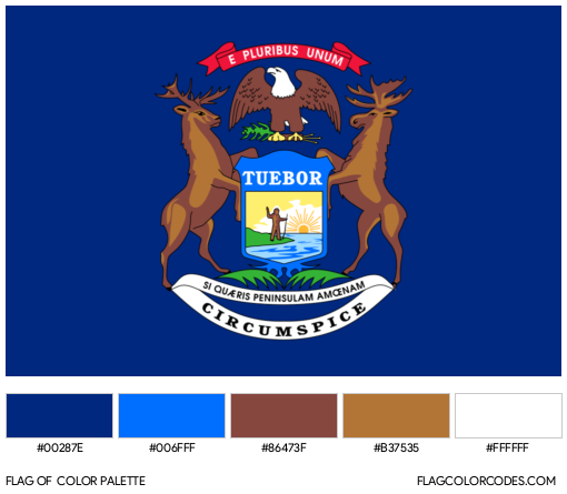 Michigan Flag Color Palette
