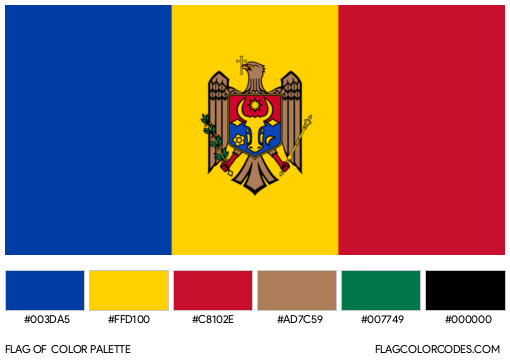 Moldova Flag Color Palette