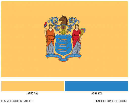 New Jersey Flag Color Palette