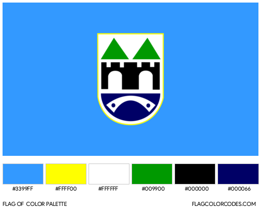 Sarajevo Flag Color Palette