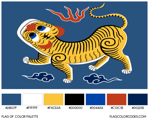 Republic of Formosa (1895) Flag Color Palette