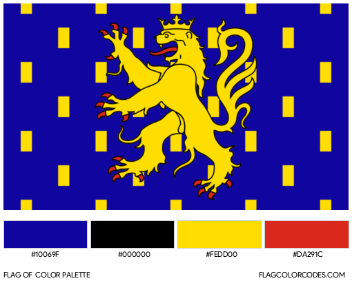 Franche-Comte Flag Color Palette