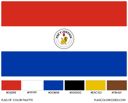 Paraguay (Reverse) Flag Color Palette