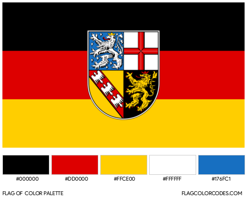 Saarland Flag Color Palette