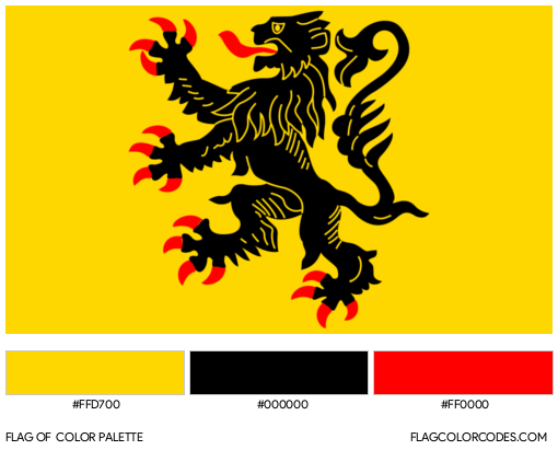 Nord-Pas-de-Calais Flag Color Palette