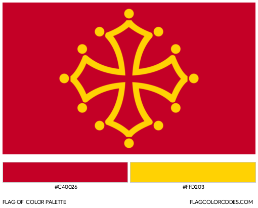 Midi-Pyrenees Flag Color Palette