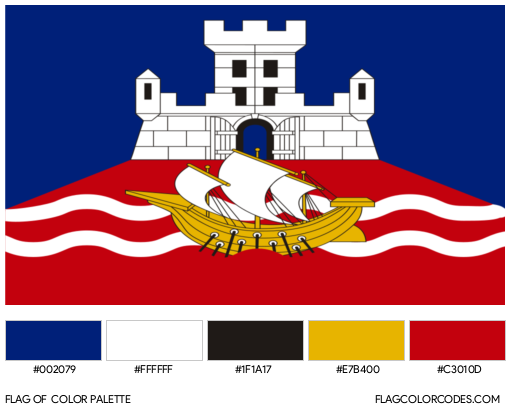 Belgrade Flag Color Palette