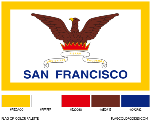 San Francisco Flag Color Palette