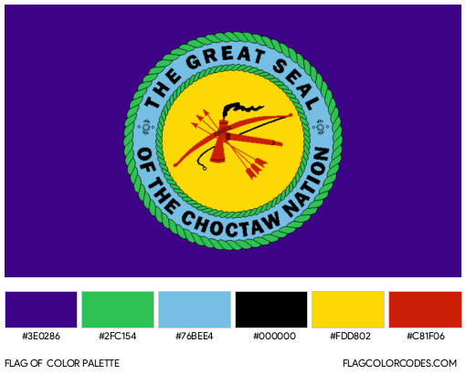Choctaw Nation Flag Color Palette