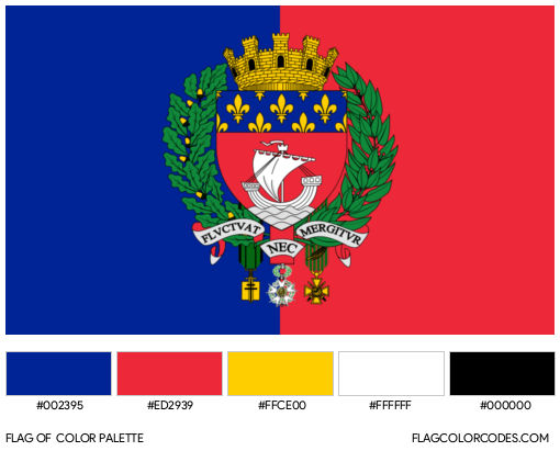 Paris Flag Color Palette