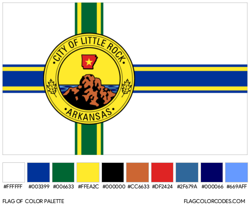 Little Rock Flag Color Palette