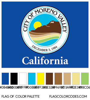 Moreno Valley Flag Color Palette