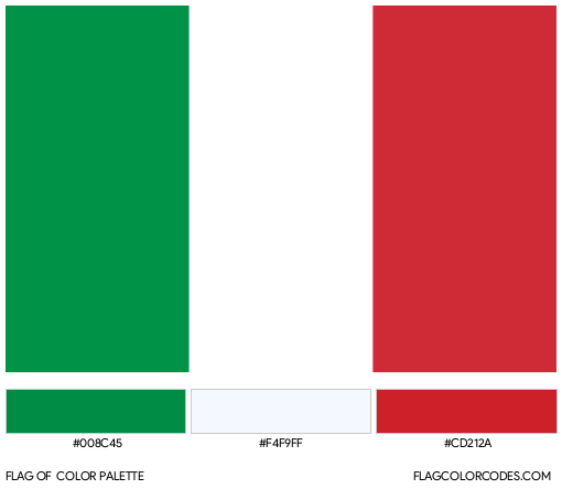 Italy Flag Color Palette